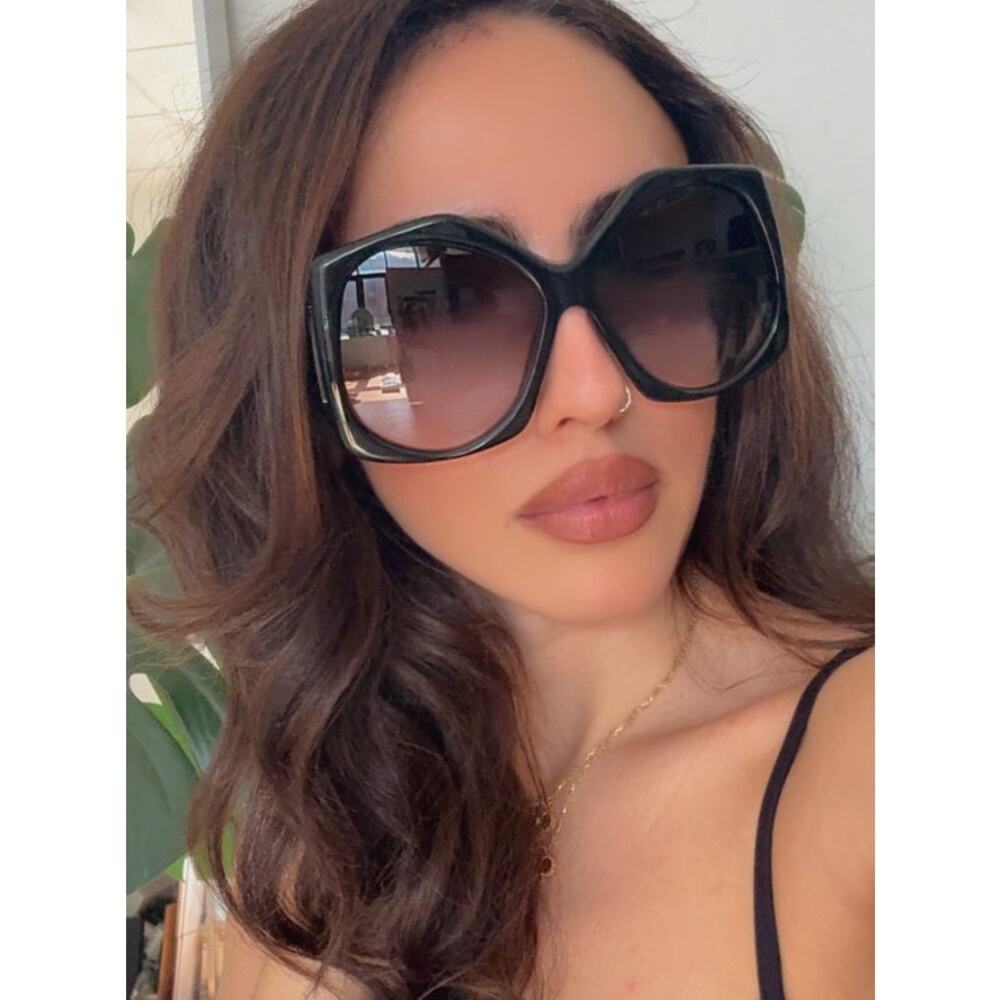 NEW Gucci GG0875S Black Oversized Sunglasses